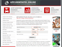 Tablet Screenshot of gepjarmuhitel.info